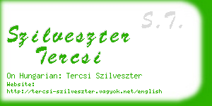 szilveszter tercsi business card